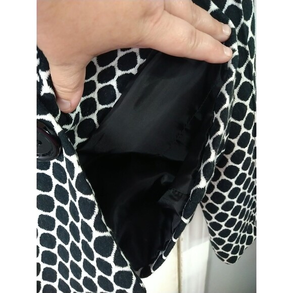 Donna Moore Pet Woman PL Blazer Office Professional Black White Polka Dot... - Picture 7 of 9